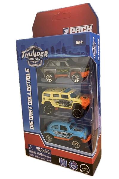 Generic Brand Set 3 mașini Aventura din metal turnat sub presiune Thunder, scar