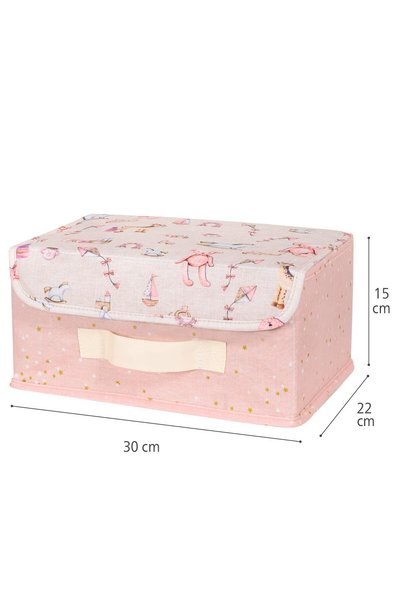 ALAS Roze kutija za bebe sa poklopcem - Organizator za dečiju sobu, 30 x 22 x...