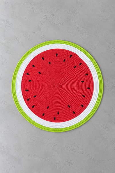 ACELEYOLLA LUXURY Summer Watermelon Σετ 2 σουπλά 38 εκ. Κόκκινο – Με σχέδιο κ...
