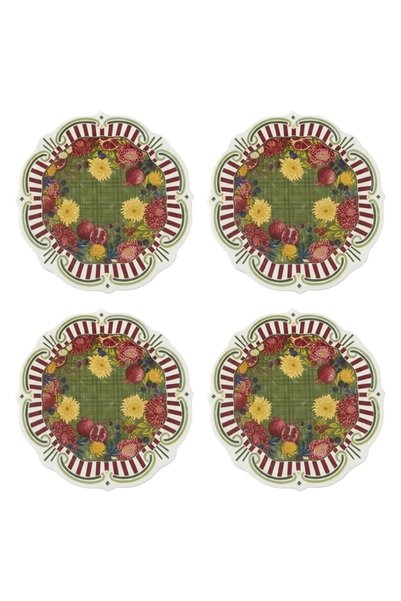 Monna Rosa Nivara Melamine 28 cm 4-Piece Plate Set