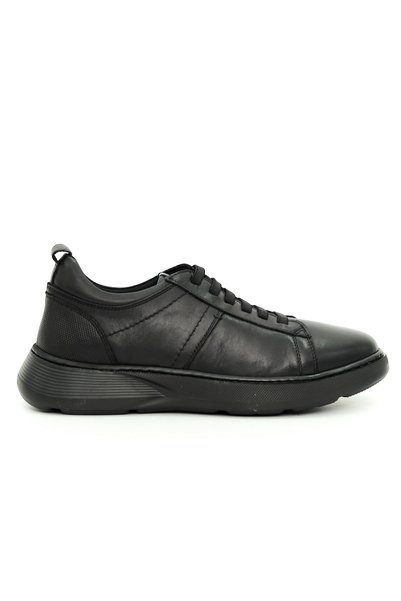 Tuna Genuine Leather Black Men's Sneakers - 274283