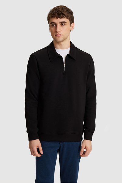 U.S. Polo Assn. سويت شيرت أسود أساسي للرجال 50333230-VR046