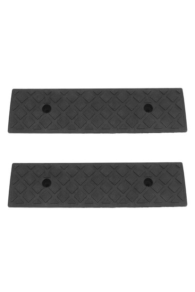 Baluue 2pcs Heavy Duty Plastic Curb Ramps For Driveway And Sidewalk Weather-r...