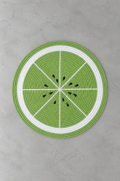 ACELEYOLLA LUXURY Summer Kiwi Σετ 2 αμερικανικών σουπλών σερβιρίσματος 38 εκ....