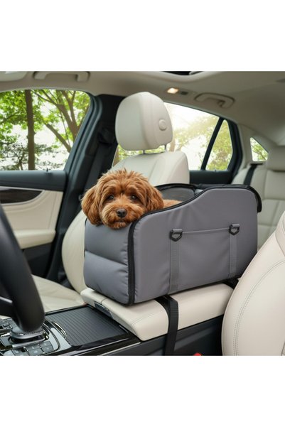GENERAL Center Console Dog Car Seat for Small Dogs Under 13LBS Grey