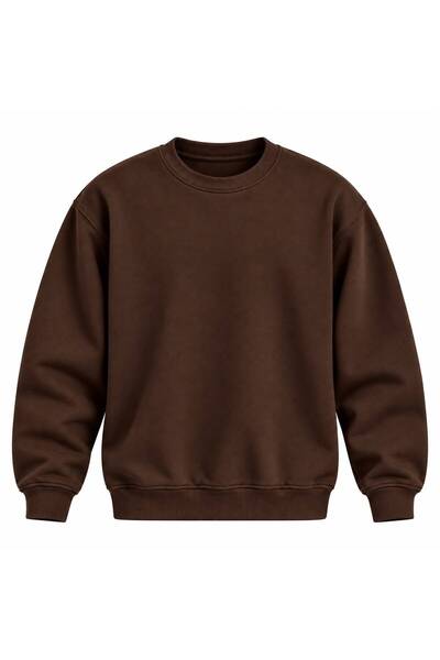 CLIPMAN Men's Slim Fit Crew Neck Plain Unprinted 3 Thread Sweatshirt