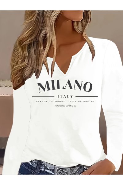 Deocept Mix-Printed Cotton-Lycra Half-V-Neck Short-Sleeved Blouse