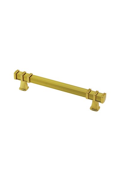 INURA GLOBAL Square Drawer Cabinet Handle, Gold-Colored with Ring, 12.8 cm, P...