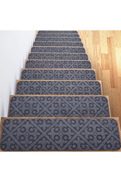 GENERAL Carpet Stair Treads Set of 13 Non Slip/Skid Rubber Runner Mats or Rug...