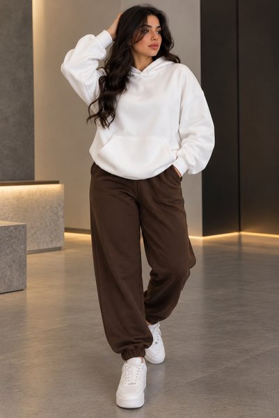 Joetsu Γυναικείο Σετ Φόρμας Oversize 2 Τεμαχίων, Φούτερ με Κουκούλα, Παντελόν...