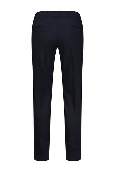 Hatemoğlu Pantaloni din lână, croială slim fit, albastru marin