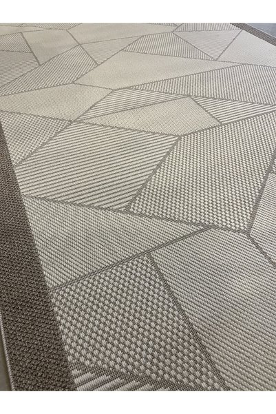 MaVaux Grande Geometrik Desenli Halı, Modern Salon ve Oturma Odası Halısı, İnce Düz Dokuma Kilim, Antre, Mutfak ve Yatak Odası İçin Dekoratif Zemin Halısı, Kolay Kullanımlı Kaydırmaz Taban