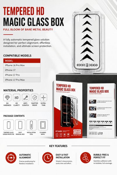 Generic Brand مناسب لهاتف iPhone 17 Pro Max، فيلم حماية للشاشة، مقاوم للخدش، ...
