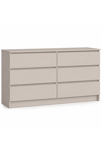 SERSIMO Comodă cu 6 sertare K140, design modern, PAL laminat, 138x40x77 cm, c...