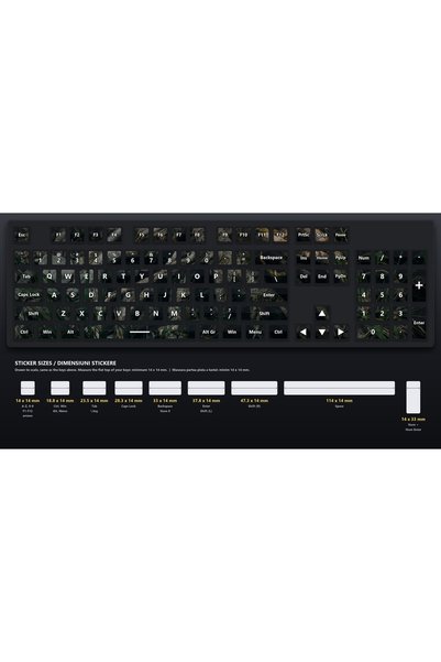 OEM Stickere Tastatura Set Racinile Copacului, Design Artistic Continuu, Coal...