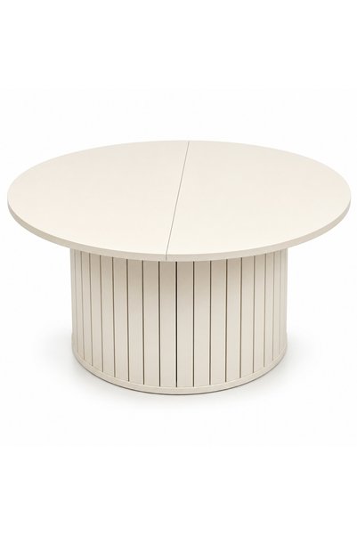 akord Măsuță de cafea rotundă NUBO cu blat spațios și bază cilindrică canelat...