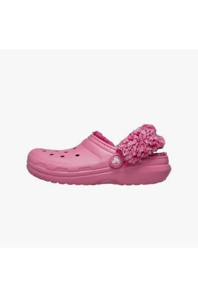 Crocs Saboti clasici căptușiți cu fleece, roz discret (TD)