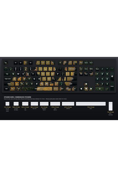 OEM Stickere Tastatura Set, Tematica Piele de Cactus, Design Continuu, Coala ...