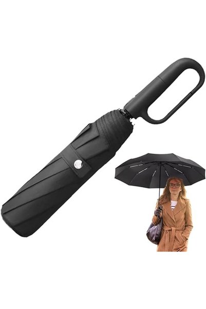 Generic 1 PCS Automatic Buckle Folding Umbrella - Automatic Open Outdoor Wind...