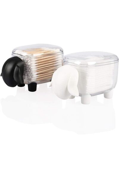 ALMEKAQUZ 2 Pack Cotton Ball Holder Dispenser,Acrylic Qtip Containers Storage...