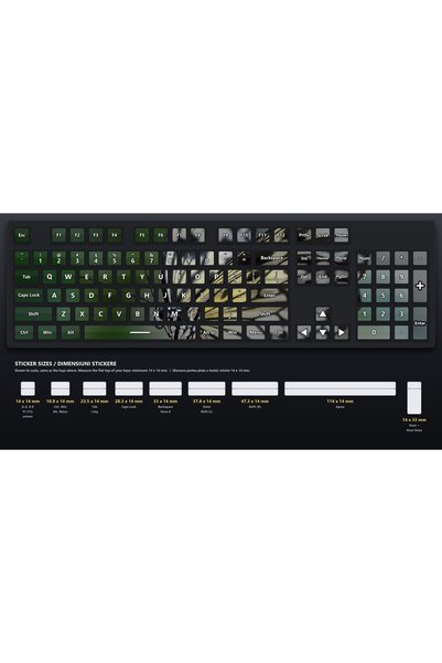 OEM Stickere Tastatura Aripa de Insecta, Design Continuu pe Toate Tastele, Se...