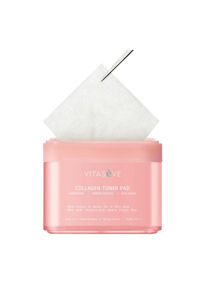 VITASeVE Dischete Tonice Faciale Collagen Toner Pad Daily 24/7, cu Colagen, A...