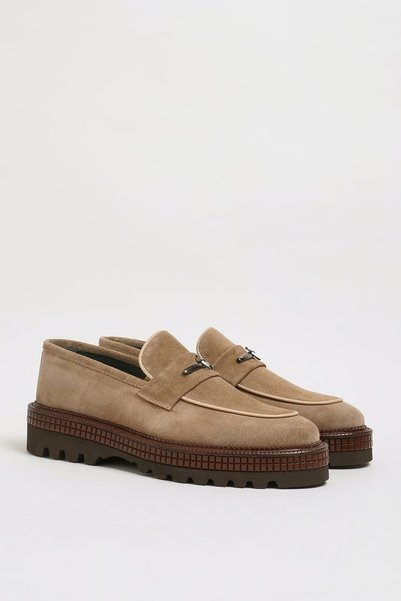 Faruk balkanas Ragnar V2 Model Genuine Suede Leather Wrapped Sole Buckled Cas...