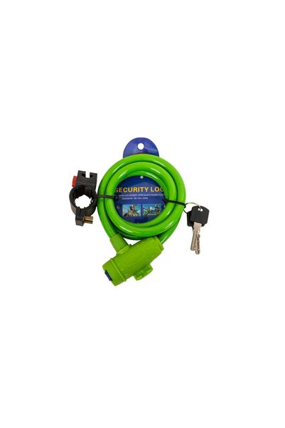 FOXMAG24 Bicycle anti-theft lock, 100 cm, green, alloy steel