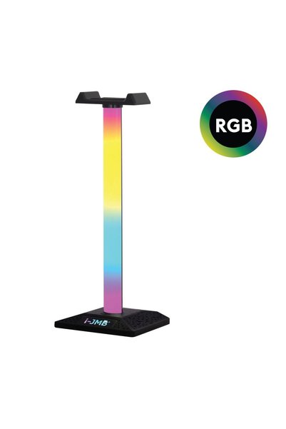 JMB Suport pentru căști RGB cu USB, 27 cm – căști organizate pe birou și bază...