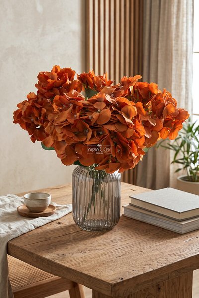 Yapay Çiçek Deposu Floare artificială, buchet mare de hortensii cu 5 ramuri, ...