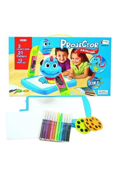 MalPlay 3-in-1 Dinosaur Projector for Drawing and Coloring