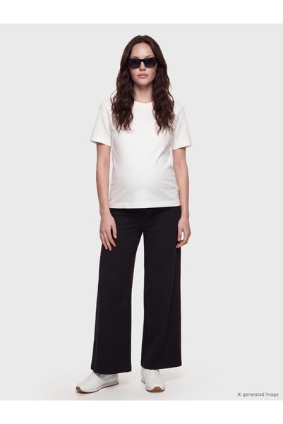 LC Waikiki Lcwaikiki Maternity Black Tummy Panelled Maternity Pants