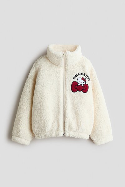 H&M İşleme Motifli Pelüş Ceket