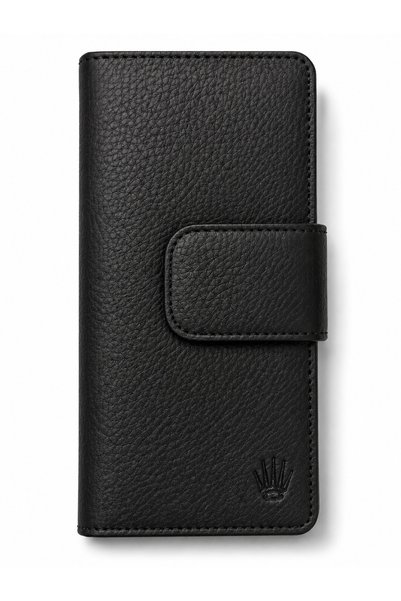 WATCHOFROYAL PocketLab Black Genuine Leather Phone Wallet