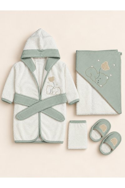 Lilliy 100% Cotton Newborn Baby Robe Set, Ages 0–1, Unisex, Hospital Discharg...