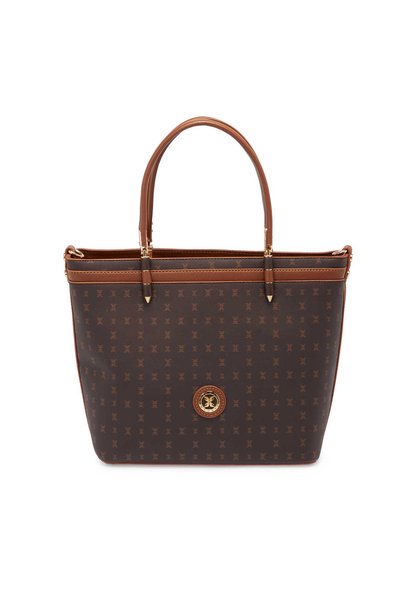 Tergan Brown Printed Women's Shoulder Bag - S26K1PR09179-T4J