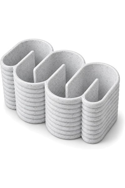 Generic Wavy Desk Organizer with 2 Removable Inserts, Scissors, Makeup Brushe...