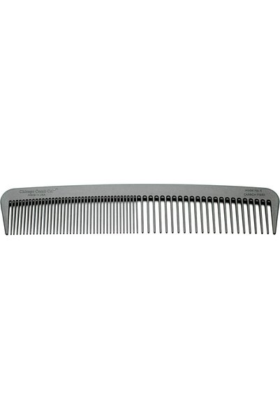 Chicago Comb Model 6 Carbon Fiber, 17.8 cm long, graphite black, anti-static