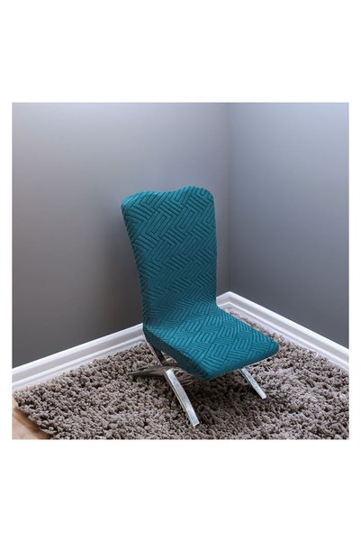 home accessories Husă elastică scaun petrol cu model reliefat 3D – schimbă ra...