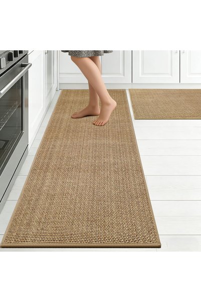 GENERAL 2Pack Kitchen Rug Mats Washable Kitchen Floor Mat Non-Skid Natural Ru...