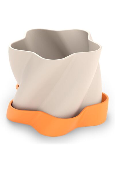 Generic Star Plant Pot with Drip Tray, Cacti and Small Indoor Plants, 14.1 x ...
