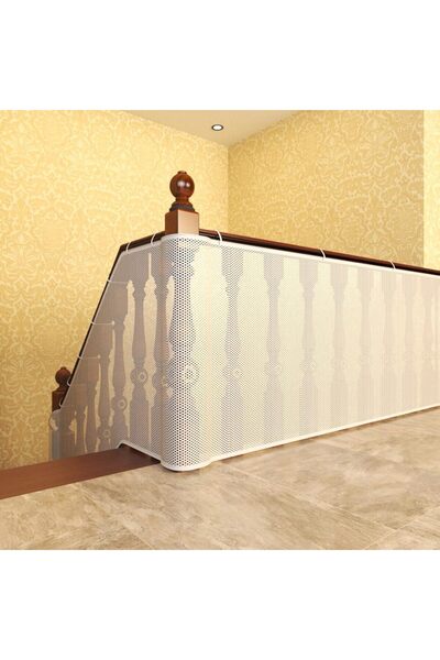 Arabest شبكة أمان للسلالم، مقاس 300 × 79 سم، شبكة أمان متينة ومقاومة للماء لل...