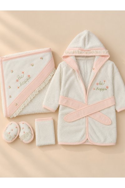 Lilliy 100% Cotton Newborn Baby Robe Set, Ages 0–1, Unisex, Hospital Discharg...