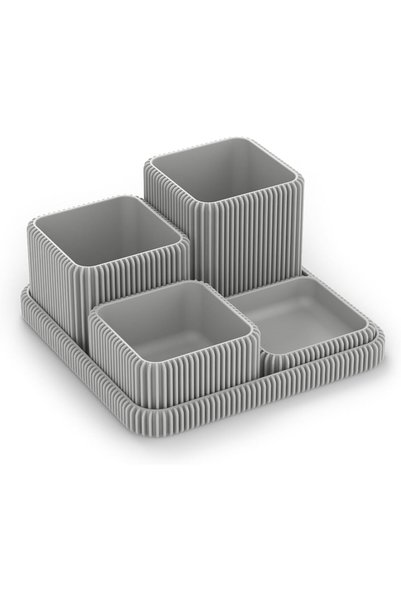 Generic Modular Desk Organiser with 4 Removable Inserts, Scissors, Clips and ...