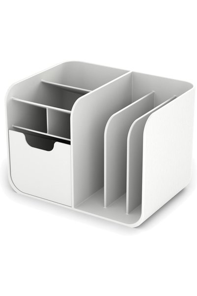 Generic Desk Organiser with Drawer and Notebook Slots, Pen Compartments and S...