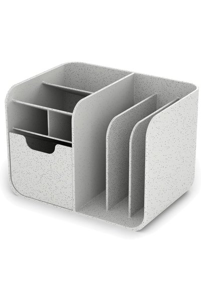 Generic Desk Organiser with Drawer and Notebook Slots, Pen Compartments and S...