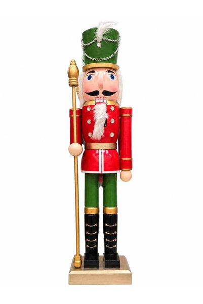 Generic Brand Spăgător de Nuci din Lemn 78 cm - Figurină Decorațiune Crăciun ...