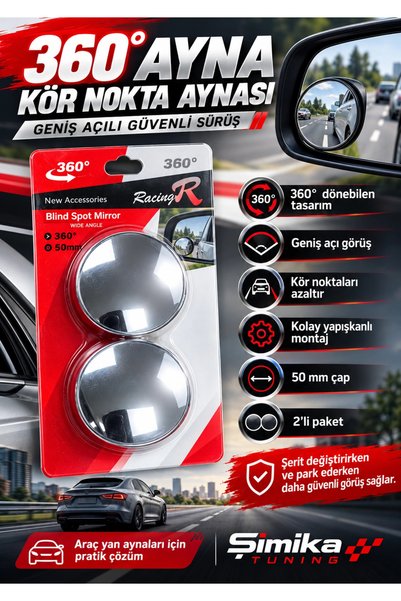 şimika tuning tuningmarketim 360° rotatable blind spot mirror 50 mm – set of ...