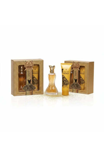ZAFIRI ROMANIA Set cadou de lux auriu pentru femei – Parfum 100 ml + Cremă de...