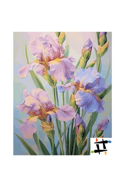 Painting-numbers Set pictura pe numere Petale de Matase 6588, panza pe rama l...